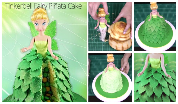 DIY Fairy Tinkerbell Pinata Cake Design Tutorial