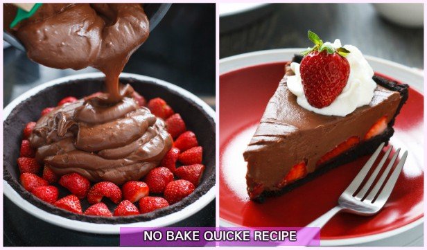 DIY Quick No-Bake Chocolate Strawberry Oasis Pie Recipe
