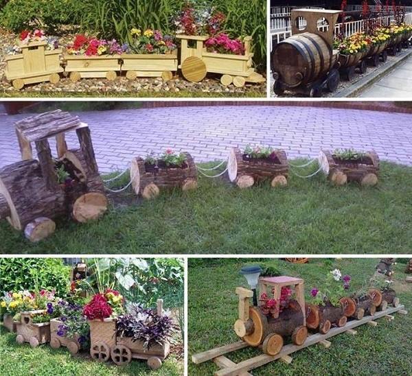 DIY Wooden Choo Choo Train Planter Tutorial