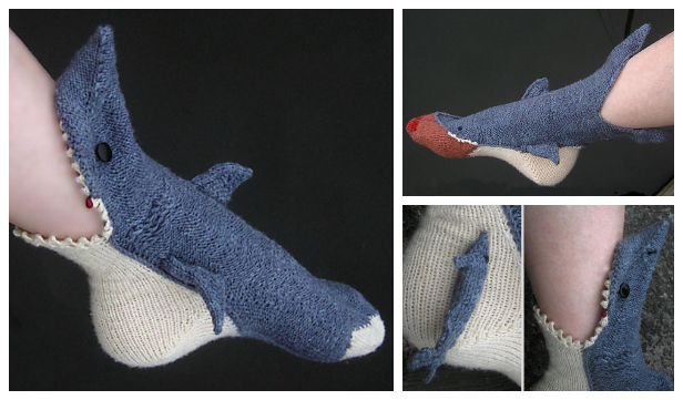 How to DIY 3D Knit Shark Bite Socks