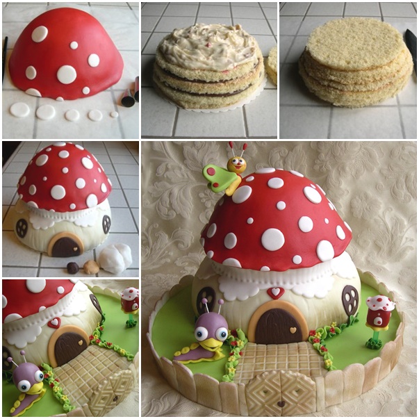 How to DIY Baby Fairy TV Mushroom Cake