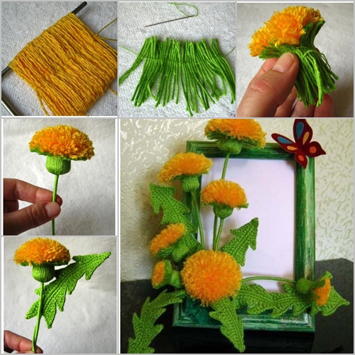 DIY Crochet Yarn Dandelion Bouquet (Free Pattern)