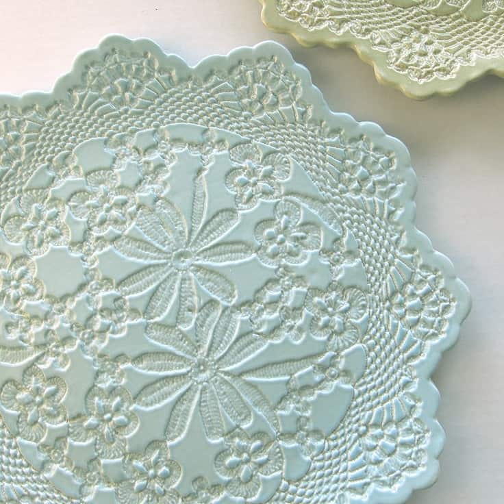 Lace Pressed Clay Pan Craft Lace Ideas: How To Use Lace Fabric At Home