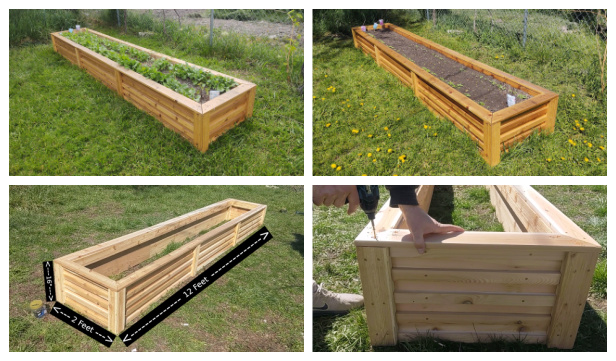Ground Wooden Raised Garden Bed DIY Tutorial + Video