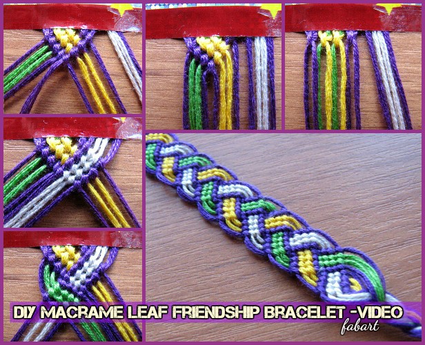 DIY Lace Leaf Friendship Bracelet Tutorial
