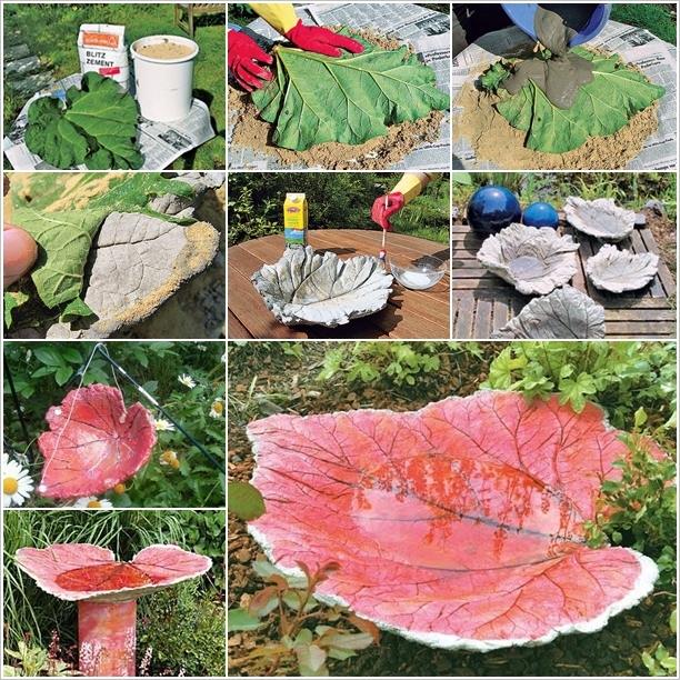 Leaf Shaped DIY Sand Cast Water Basin