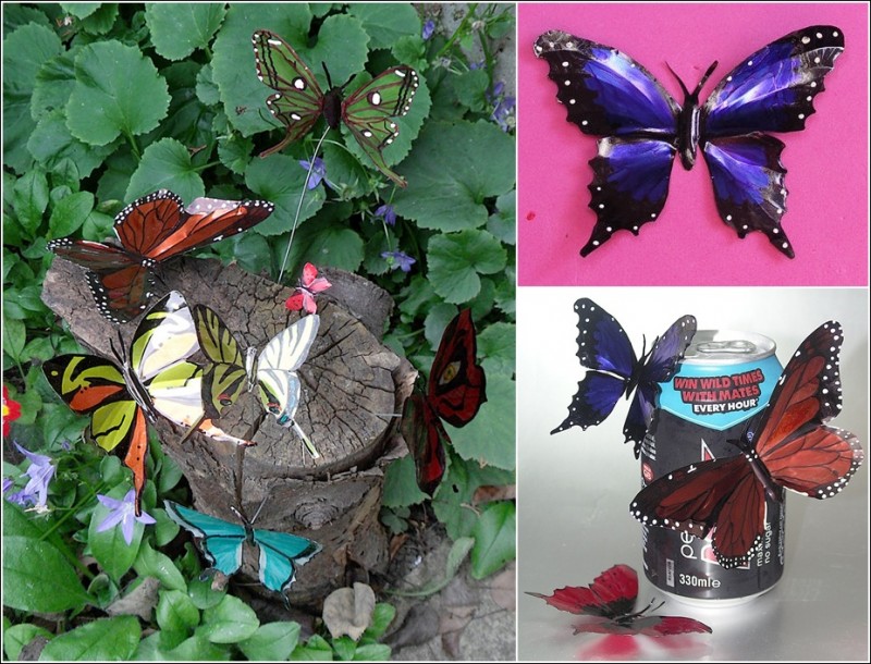 DIY Beautiful Butterfly from Drink Cans