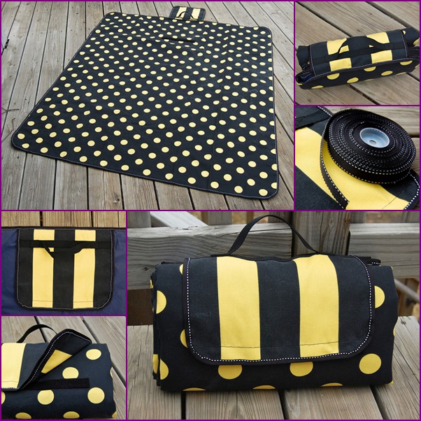 DIY Foldable Picnic Mat Free Sewing Pattern and Tutorial