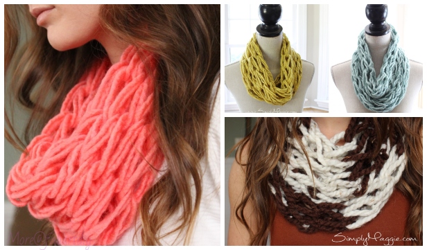 How to DIY Arm Knit Scarf in 30 Minute Tutorial