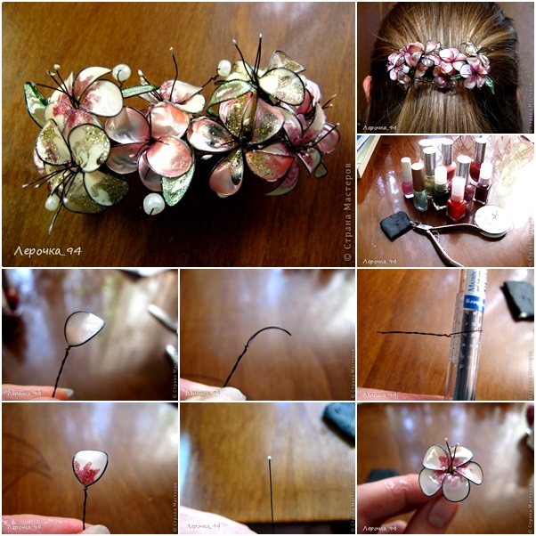 How to DIY Beautiful Hair Accessories with Nail Polish