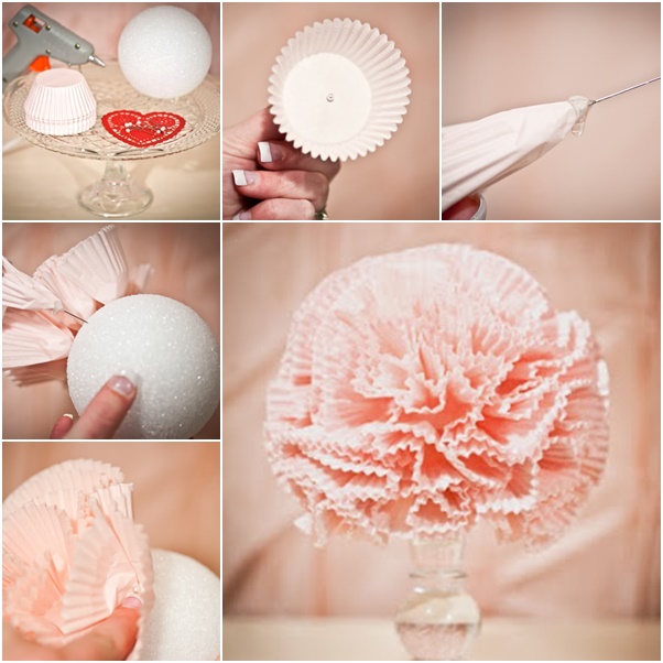 How to DIY Romantic Cupcake Liners Pomander