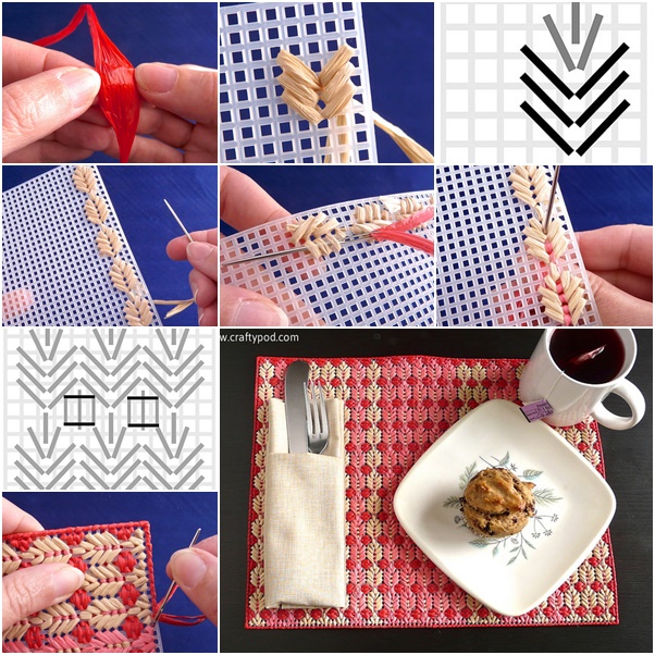 How to Make Plastic Canvas Straw Placemats
