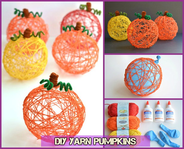 DIY Halloween Yarn Pumpkin Tutorial