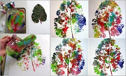 DIY Simple Big Leaf Print