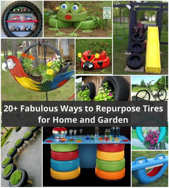 20+ DIY Ideas to Repurpose Old Tires for Home and Garden