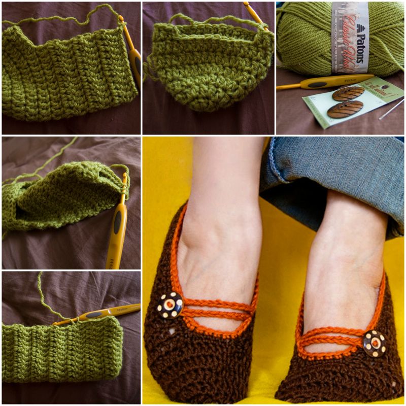 DIY Crochet Mary Jane Slippers with Free Pattern (Video)