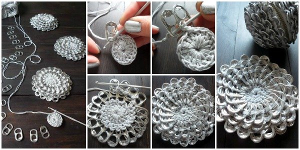 DIY Crochet Pop Label Flower Purse Free Pattern