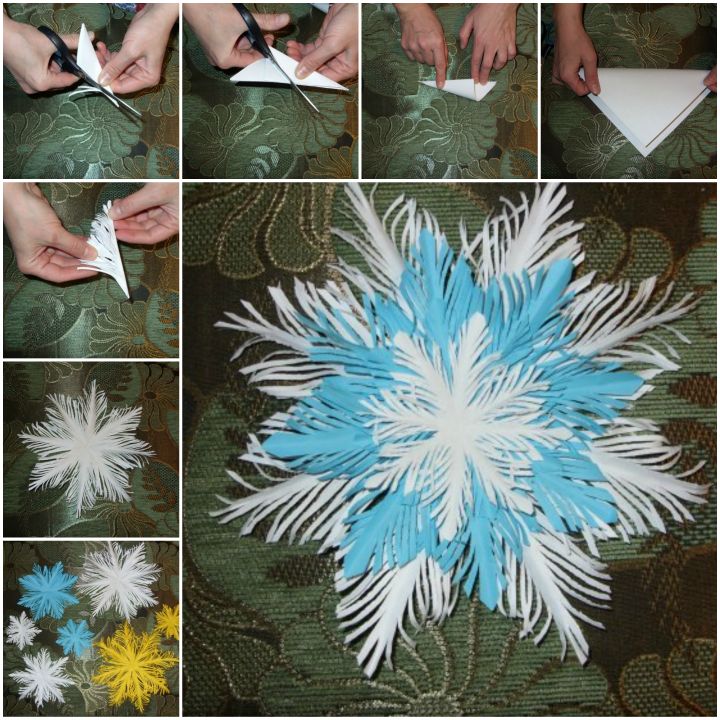 DIY Easy Paper Feather Snowflake Tutorial