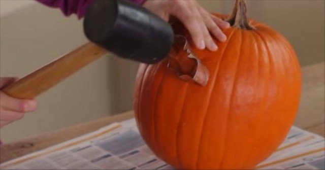 DIY Cookie Cutter Pumpkin Carving