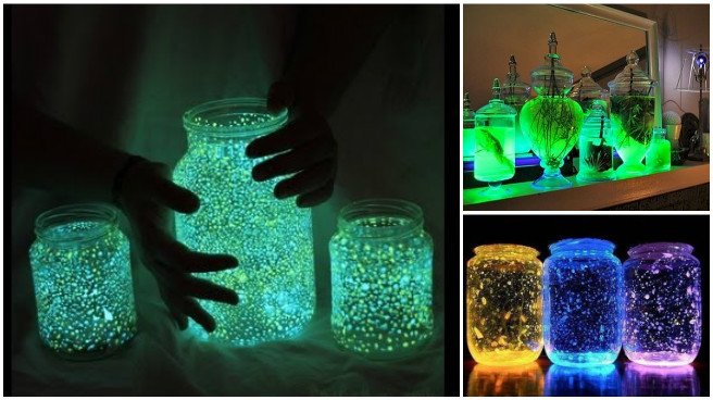 DIY glow in a dark jar (video)
