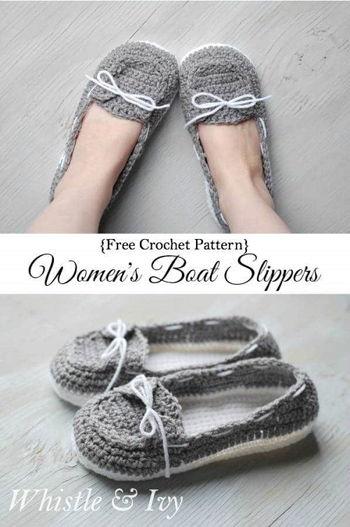 Crochet Button Loafers Free Pattern for Adults