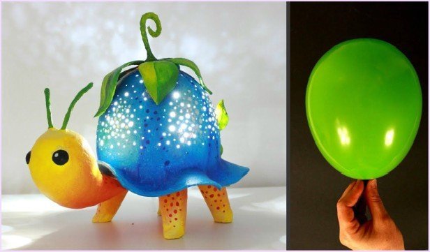 DIY Turtle Lamp Tutorial Using Balloons