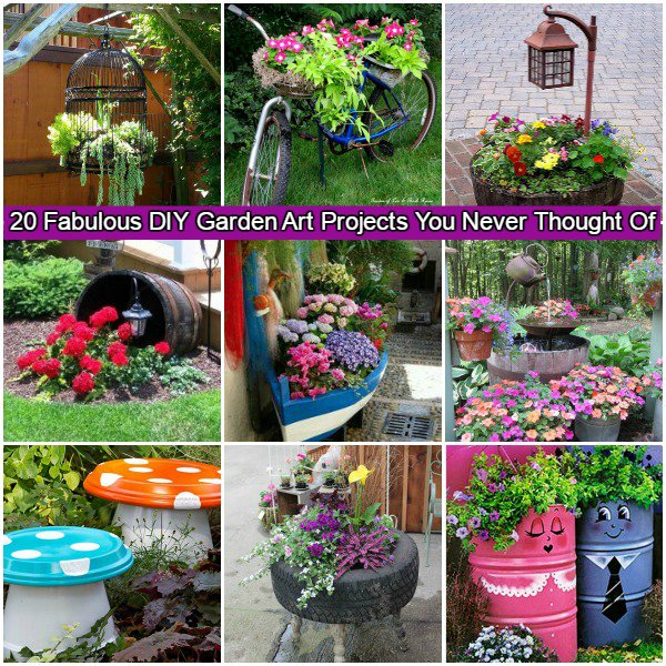 20 Brilliant DIY Garden Art Projects This Spring