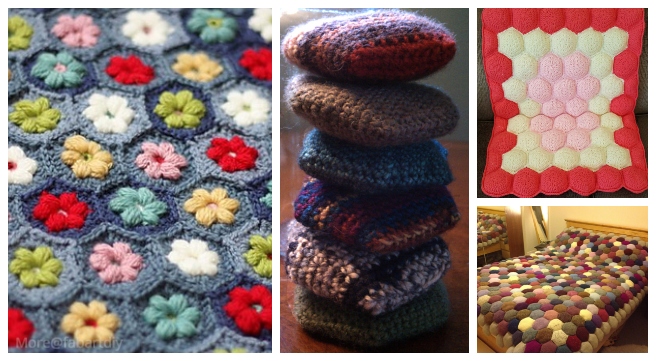 DIY Crochet Bubble Sew Blanket Free Pattern