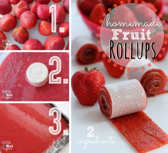 DIY Homemade 2 Ingredient Fruit Rollups