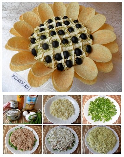 DIY Potato Chip Sunflower Salad