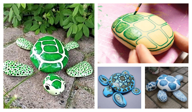 DIY Rock Turtle Garden Decorating Ideas and Tutorials