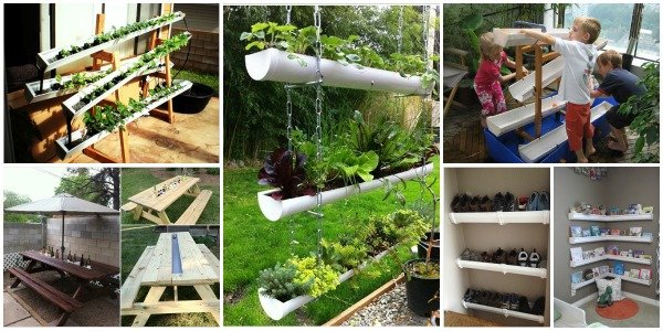 10+ Brilliant DIY Rain Gutter Projects for Home and Garden