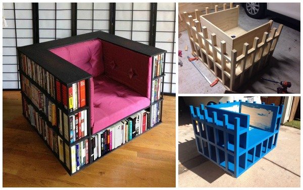 DIY Bookworm Shelf Chair