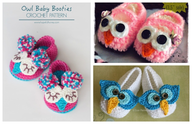 DIY Crochet Mary Jane Owl Slipper Free Pattern