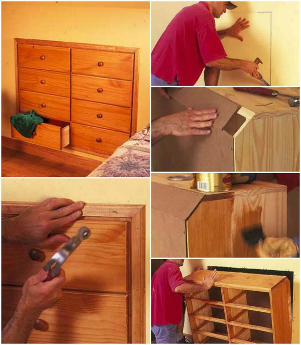 DIY How to Make a Built-in Dresser
