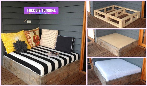 DIY Wood Sofa Bed Tutorial