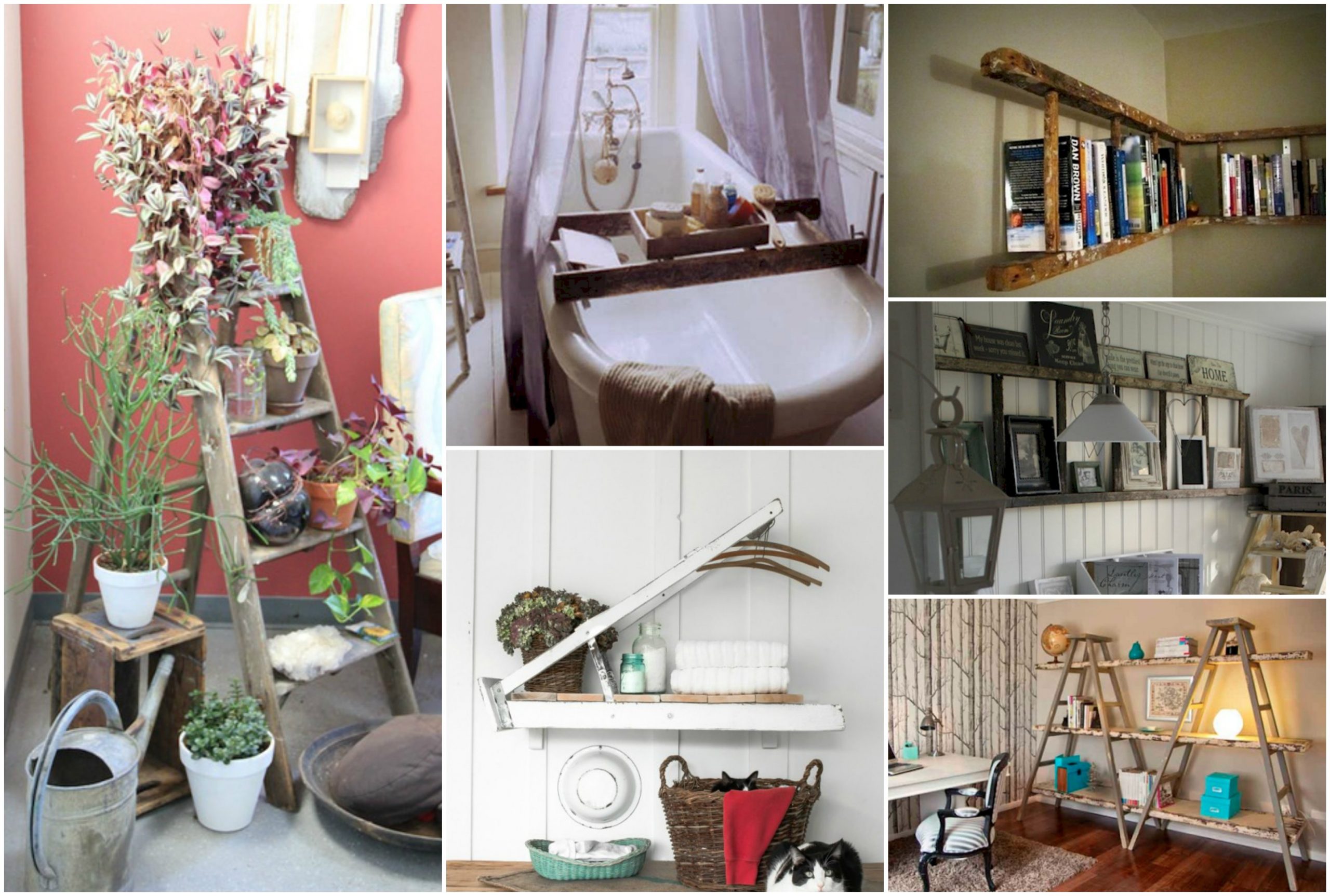 20+ Creative Ways to Use Ladders for Home Decor