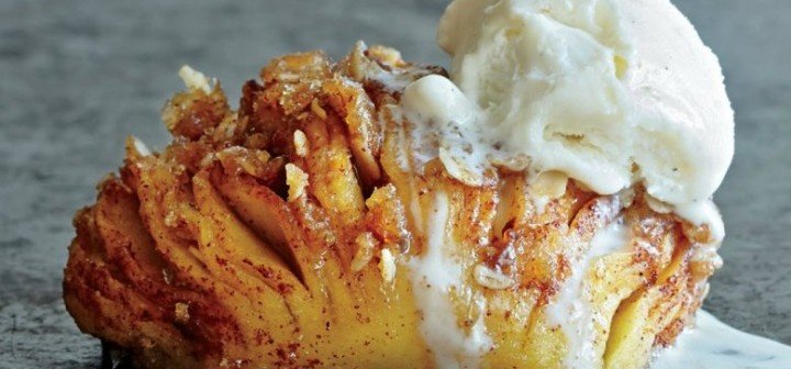 DIY Hasselback Baked Apples