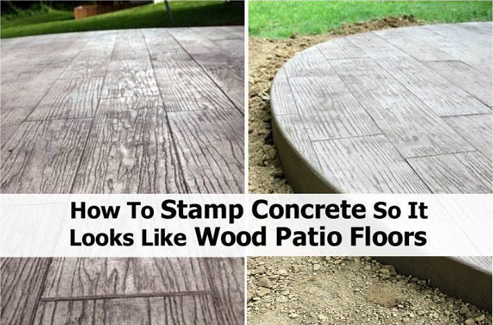 DIY Stamped Concrete Lumber