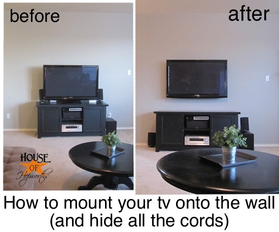 How to mount a TV to the wall and hide the power cord